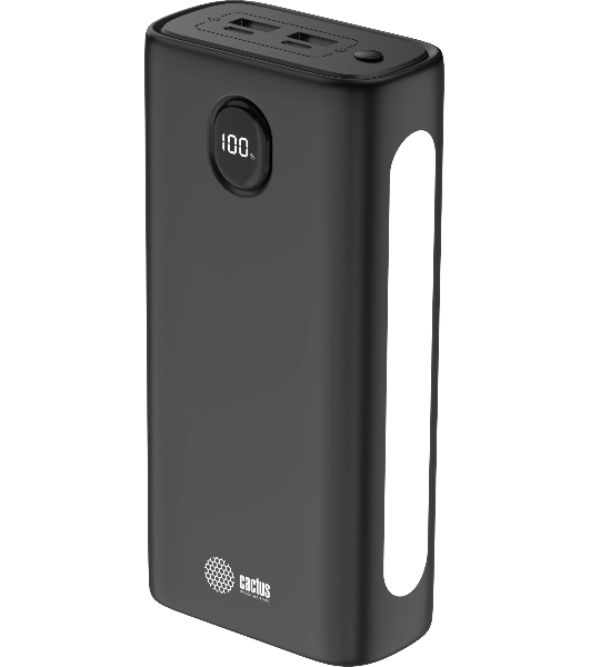 Портативный аккумулятор Cactus CS-PBFSJA-30000 30000mAh 4.5A 2xUSB-A/USB-C черный