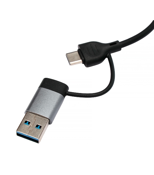 Разветвитель USB3.0/2.0 Gembird UHB-C204, USB3.0, 3xUSB2.0, кабель Type-C+USB 10 см, алюминий, пакет