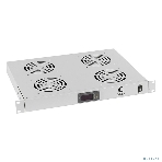 Вентиляторный модуль Cabeus, 19', 220V, 1U, 45х485х320 мм (ВхШхГ), вентиляторов: 4, поток: 600 м3/ч, для шкафов, серый, фото 1
