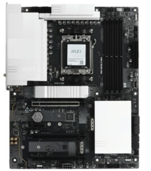Материнская плата MSI PRO X870E-P WIFI, AM5, AMD X870E, 4xDDR5, 4xSATA, 3xM.2, 1xPCIe 5.0 x16, 1xPCIe 4.0 x4, 1xPCIe 3.0 x1, 1xHDMI, 1x5Gb LAN, Wi-Fi 7, Bluetooth 5.4, 1xUSB-C 20Gbps, 1xThunderbolt 4, 2xUSB-A 10Gbps, 2xUSB-A 5Gbps, 4xUSB-A 2.0, 3x3.5 мм, 7.1, ATX