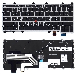 Клавиатура для ноутбука Lenovo IBM ThinkPad Yoga 260, Yoga 370 черная с серебристой рамкой, фото3