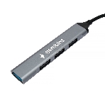 Разветвитель USB3.0/2.0 Gembird UHB-C204, USB3.0, 3xUSB2.0, кабель Type-C+USB 10 см, алюминий, пакет, фото3