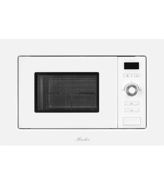 Микроволновая печь встраиваемая MONSHER 201 W 20 л, 800-1250 Вт, гриль, 8 программ, белый