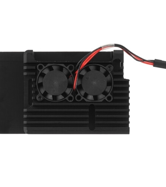 Корпус ACD RA503 Aluminum Case with Double Fans for Raspberry Pi 4B, черный