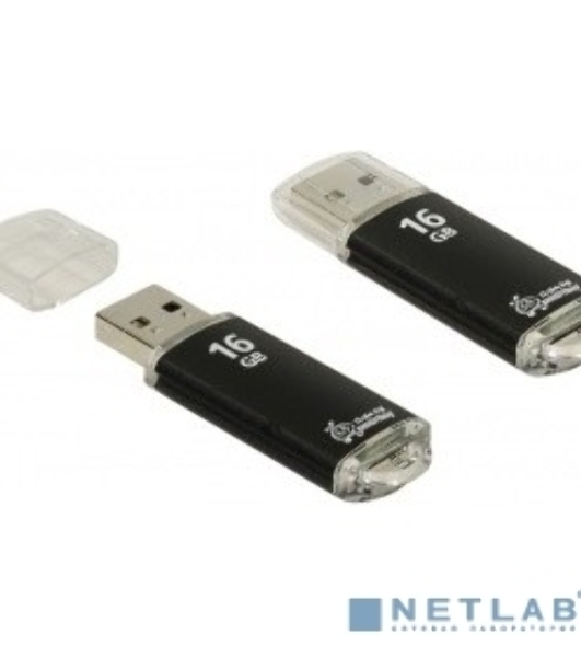 Флешка USB Smartbuy V-Cut Black (SB16GBVC-K), 16Gb, USB 2.0, R/W 20/10 , черный