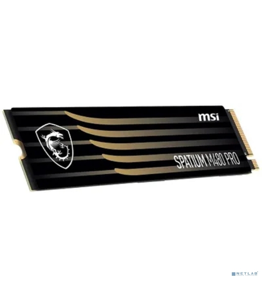 Накопитель SSD MSI SPATIUM M480 PRO, 2Tb, M.2 2280, PCIe 4.0 x4, NVMe, R/W 7400/7000