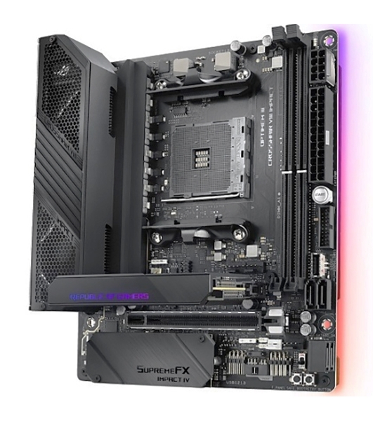 Материнская плата ASUS ROG CROSSHAIR VIII IMPACT, AM4, AMD X570, 2xDDR4, 4xSATA, 2xM.2, 1xPCIe 4.0 x16, 1x1Gb LAN, Wi-Fi 6, Bluetooth 5.0, 1xUSB-C 10Gbps, 5xUSB-A 10Gbps, 2xUSB-A 5Gbps, 7.1, Mini-DTX
