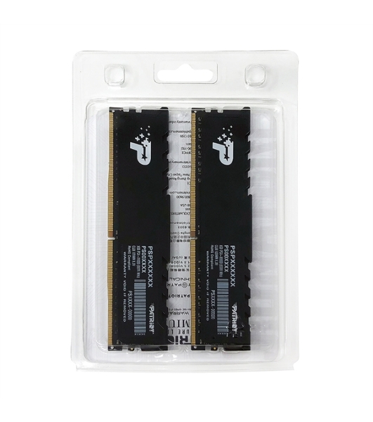Оперативная память Patriot Signature, DDR4, 16GB (2x8 GB), 3200 MHz, CL22, DIMM, радиатор, черный