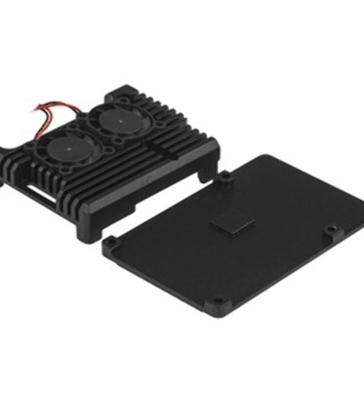 Корпус ACD черный Metal Aluminum Case with double Fans for Raspberry Pi 3B/3B+