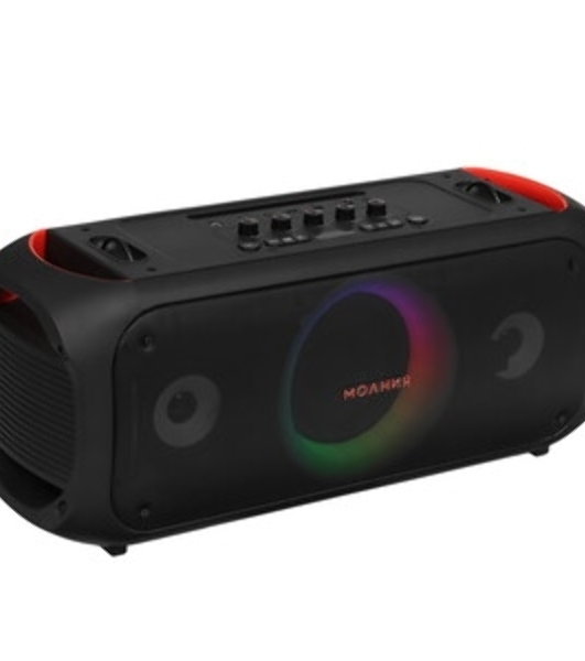 Колонка портативная Ural Молния Огонь черный/оранжевый 35W 1.1 BT/3.5Jack/USB-C 10м 2200mAh (без.бат)