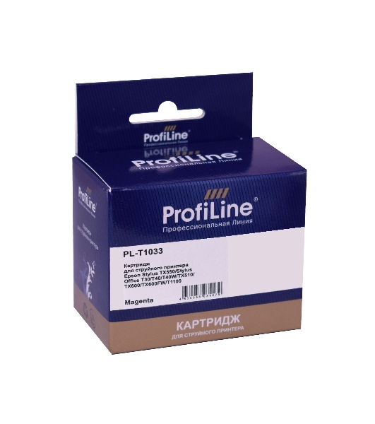 Картридж струйный ProfiLine PL-T1033 для принтеров Epson Stylus TX550/Stylus Office T30/T40/T40W/TX510/TX600/TX600FW/T1100 с чернилами Magenta 11,1 мл
