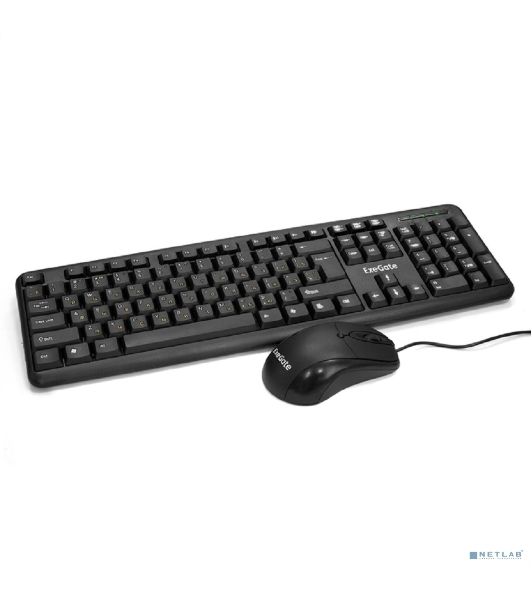 Комплект клавиатура+мышь ExeGate Professional Standard Combo MK120 проводной, USB, 1000 DPI, чёрный