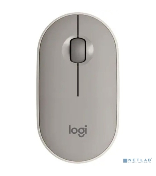 Мышь беспроводная Logitech Pebble M350 серый, 1000 dpi, радиоканал, Bluetooth, USB, кнопки - 3