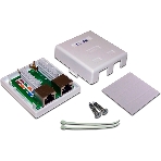Настенная розетка, 2 порта RJ-45 категории 6, STP, белая, фото3