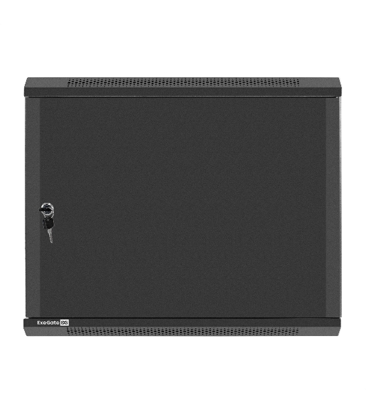 Шкаф телекоммуникационный 19' настенный 9U ExeGate EC-WM-9U.450.M.BLACK (19', 9U, 600x450x500 мм (ШхГхВ), передняя дверь металл, съемные боковые панели, пыле- и влагозащита IP23, черный RAL 9004)