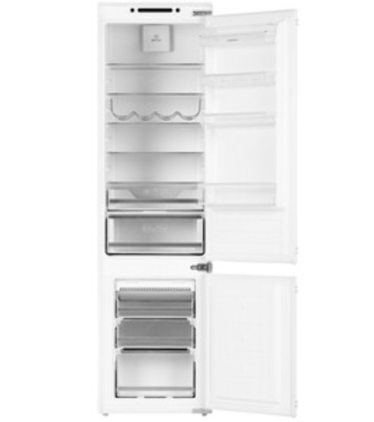 Встраиваемый холодильник Maunfeld MBF193NFFWGR Inverter белый двухкамерный 225/57 л морозилка снизу, NoFrost
