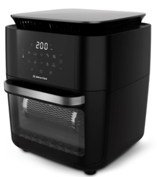Аэрогриль BRAYER BR2053 черный, 1800 Вт, 12 л, сенсор, 10 программ