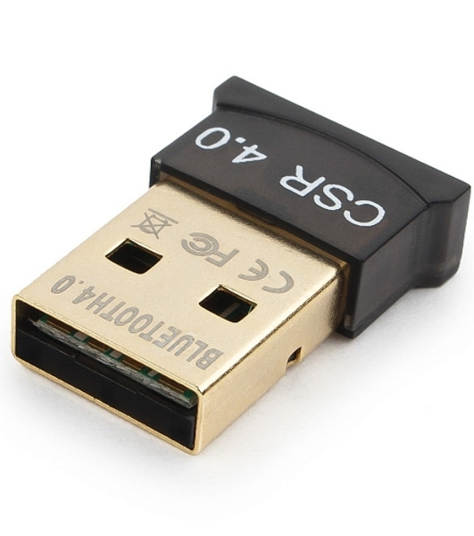 Адаптер Bluetooth Gembird, BTD-MINI5, ультратонкий корпус, v.4.0, 50 метров, до 24 Мбит/сек, USB