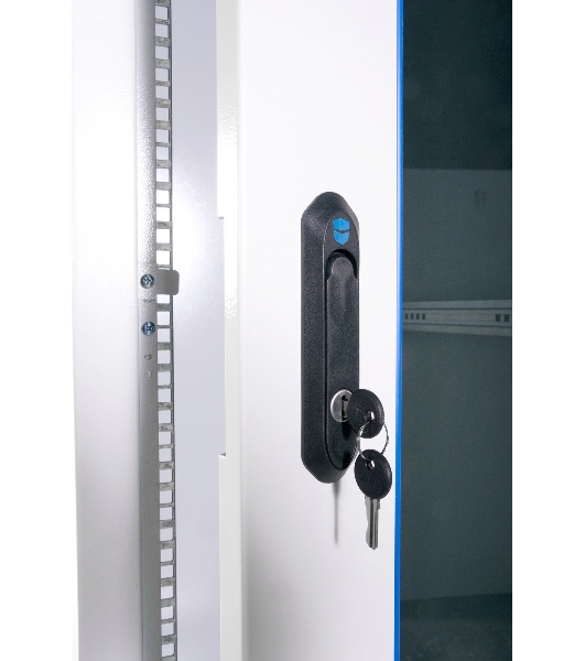 Шкаф телекоммуникационный напольный ЭКОНОМ 42U (600 800) дверь стекло, дверь металл