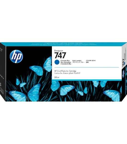 Картридж струйный HP 747 хроматический синий, для HP DesignJet Z9+ 300-ml