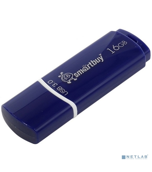 Флешка USB Smartbuy Crown Blue (SB16GbCRW-Bl), 16Gb, USB 3.0, R/W 75/30, синий