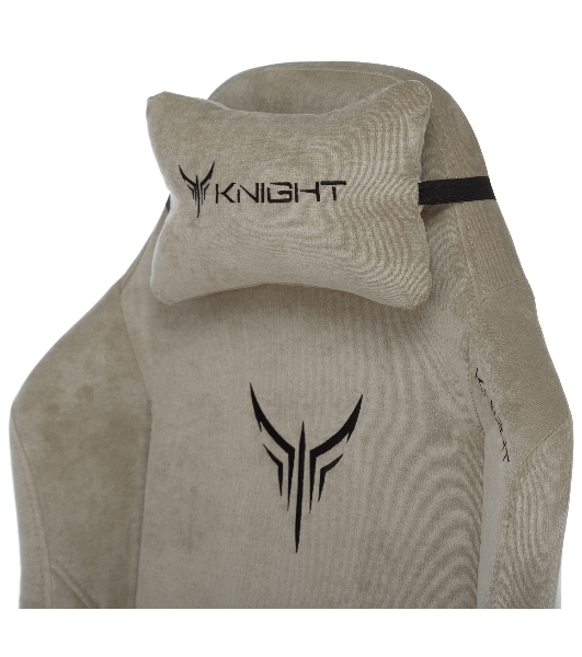 Кресло игровое Бюрократ Knight N1 Fabric бежевый Light-21, с подголов. крестовина металл