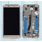 Дисплей для Asus ZenFone 3 Laser ZC551KL золотистый с рамкой, фото 1