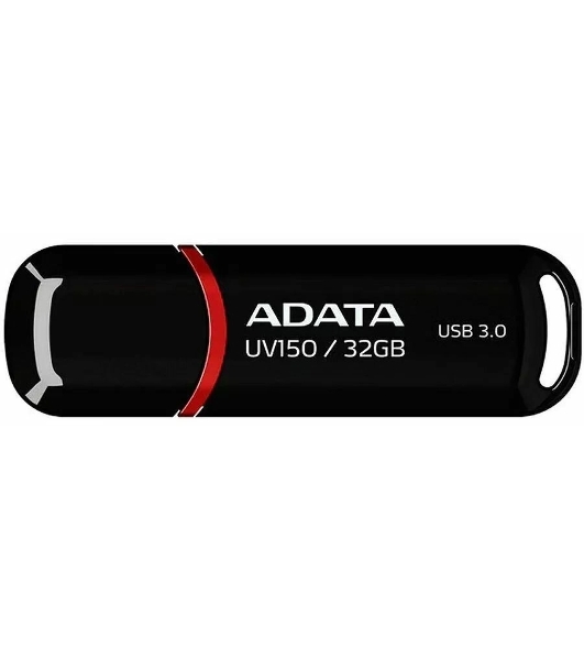 Флешка USB ADATA UV150 (AUV150-32G-RBK), 32Gb, USB 3.0, R/W 100/30, черный