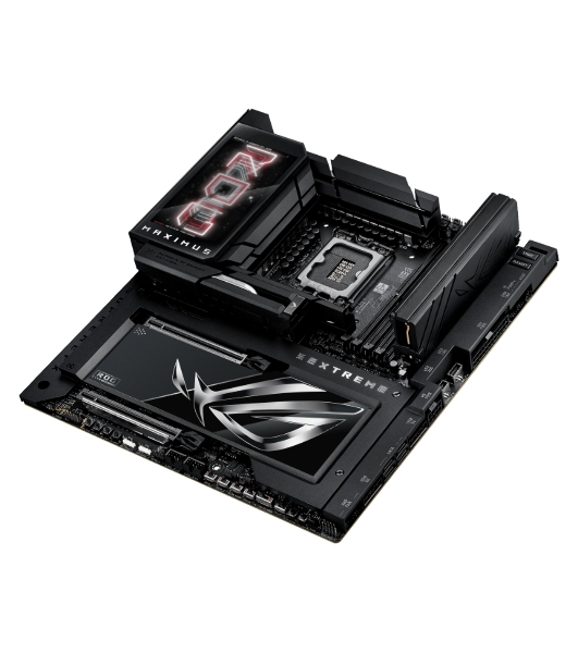 Материнская плата ASUS ROG MAXIMUS Z890 EXTREME, LGA 1851, Intel Z890, 4xDDR5, 4xSATA, 4xM.2, 1xPCI-E 5.0 x16, 1xPCI-E 5.0 x8, 1xHDMI, 2xUSB-C, 2x 10Gb LAN, 5xUSB-A 3.2 Gen 2, 1xUSB-C 3.2 Gen 2x2, 2xUSB-C Thunderbolt 5, 2x3.5 мм, 7.1, E-ATX