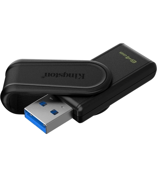 Флешка USB Kingston DataTraveler Exodia S (DTXS/64Gb), 64Gb, USB 3.2 Gen 1, R/W 150/60, черный