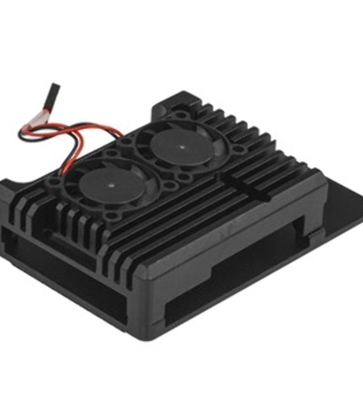 Корпус ACD черный Metal Aluminum Case with double Fans for Raspberry Pi 3B/3B+