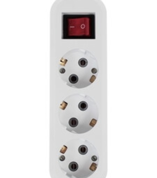 Удлинитель UX-3es-5m c заземлением, 3x0,75мм2, c выкл. 3гн, 5м Б0035755 ЭРА