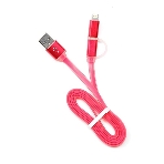 Кабель USB2.0 Cablexpert CC-mAPUSB2pk1m, AM/microBM 5P - iPhone lightning, 1м, комбо кабель, алюминиевые разъемы, розовый, блистер, фото2