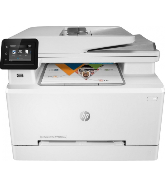 МФУ лазерное HP Color LaserJet Pro M283fdw (7KW75A), A4, цветной, печ. до 21 стр/мин., скан. до 26 стр/мин. (ч/б) 22 стр/мин. (цвет), 600 x 600 dpi (печать) 300x300dpi (скан), USB, RJ-45, Wi-Fi, Air Print, Mopria