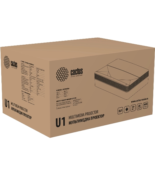 Проектор Cactus CS-U1.SG DLP 27200Lm (3840x2160) 800000:1 ресурс лампы:25000часов 2xUSB typeA 2xHDMI 9.7кг