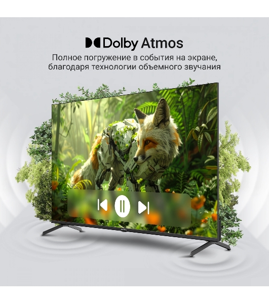 Телевизор Digma 50' DM-LED50UQB31 черный QLED 4K UHD 60Hz Google TV