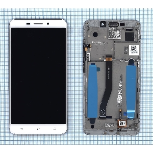 Дисплей для Asus ZenFone 3 Laser ZC551KL белый с рамкой
