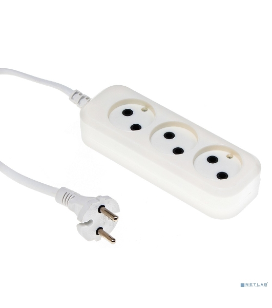 Сетевой удлинитель Buro BU-PSL3.3/W 3 м (3 розетки) белый (пакет ПЭ)