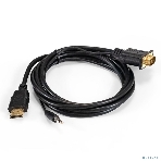 Кабель-переходник HDMI-VGA ExeGate EX-HDMIM-VGAM-3.5JackS-1.8 (19M/15M+3.5мм Jack M, 1,8м) Преобразователь цифрового HDMI сигнала в VGA видео и стерео-аудио, фото4