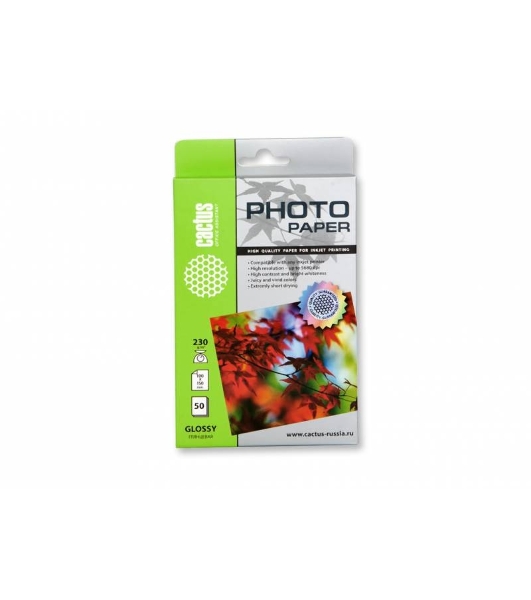 Фотобумага Cactus CS-GA623050 глянцевая A6 230 г/м2 50 листов