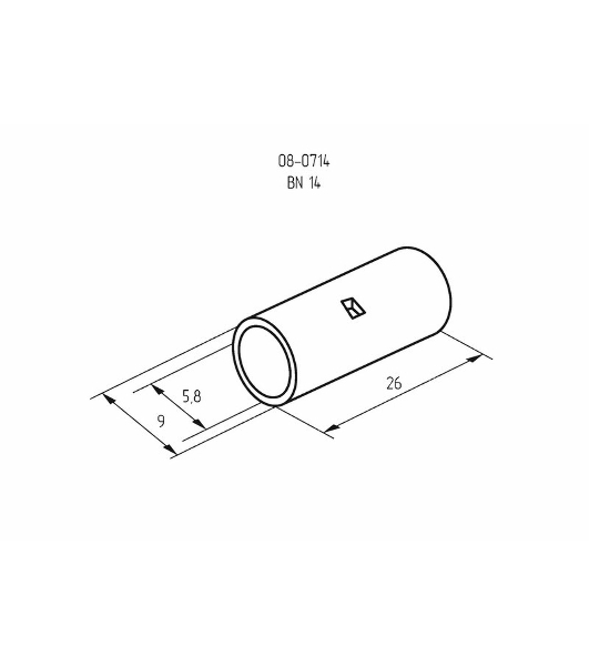 Соединительная гильза Rexant L-26 мм 16 мм² (ГМЛ (DIN) 16)