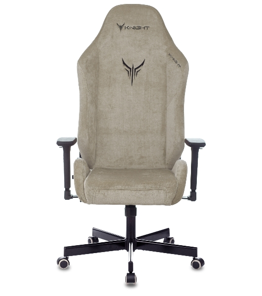 Кресло игровое Бюрократ Knight N1 Fabric бежевый Light-21, с подголов. крестовина металл