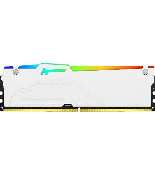 Оперативная память Kingston Fury Beast, DDR5, 32Gb (1x32Gb), 6000MHz, CL36, DIMM, радиатор, RGb, белый