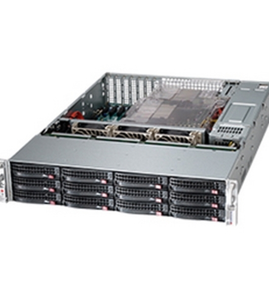 Корпус Supermicro CSE-826BAC4-R920LPB, 2U, 8 x SAS3 & 4 x hybrid NVMe 3.5 bays