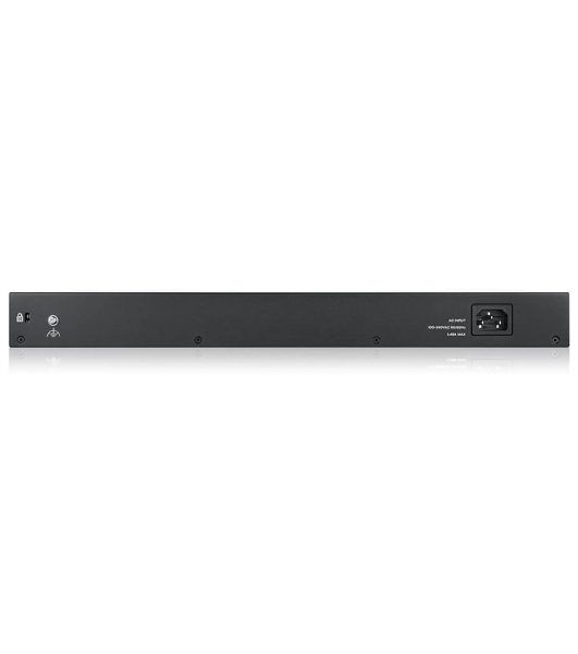 Kоммутатор Zyxel GS1900-48HPv2 Smart L2 PoE + switch, rack 19 ', 48xGE (24xPoE +), 2xSFP, PoE budget 170 W