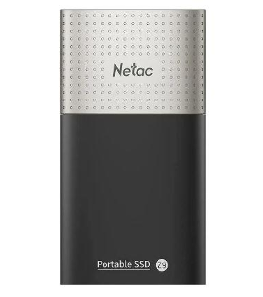 Внешний SSD Netac Z9, 500 Gb, USB 3.2 Gen 2 Type-C, R/W 550/480, черный