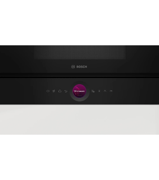 Встраиваемая микроволновая печь Bosch BER7321B1 900Вт, 5 режимов, кварцевый гриль,инвертер, 21 л, черный, петли справа