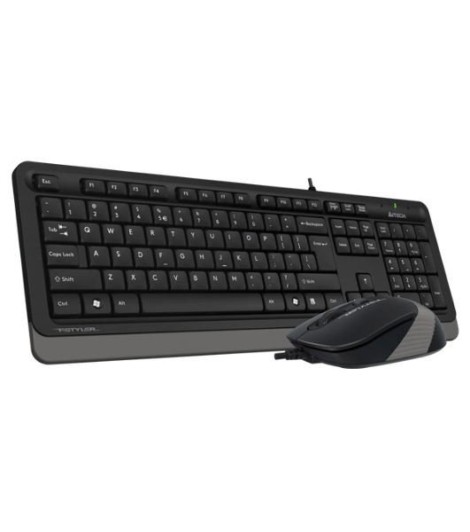 Комплект клавиатура+мышь A4Tech FStyler F1010 проводной, USB, 1600 DPI, чёрный