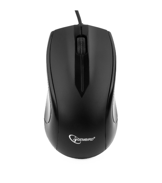 Мышь проводная Gembird MUSOPTI9-905U черный, 1000 dpi, USB, кнопки - 3