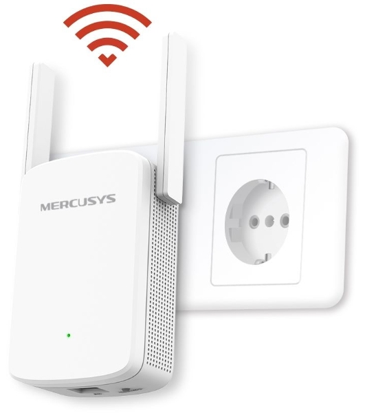 Усилитель сигнала Mercusys ME30 AC1200 Wi-Fi Range Extender, 300 Mbps at 2.4 GHz + 867 Mbps at 5 GHz, 1 x 10/100 LAN, 2× Fixed External Antennas, Wall Plugged, WPS/Reset Button, Signal Indicator, Range Extender/Access Point mode, Adaptive Path Selection